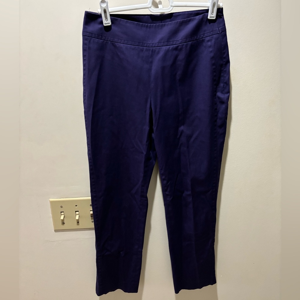 Akris Punto Cropped Cigarette Purple Pants XS
